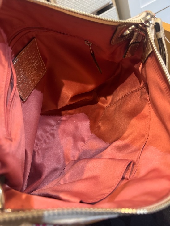 Coach Poppy Multicolor Signature Shoulder Bag with Silver Metallic Trim Clean - Picture 6 of 6